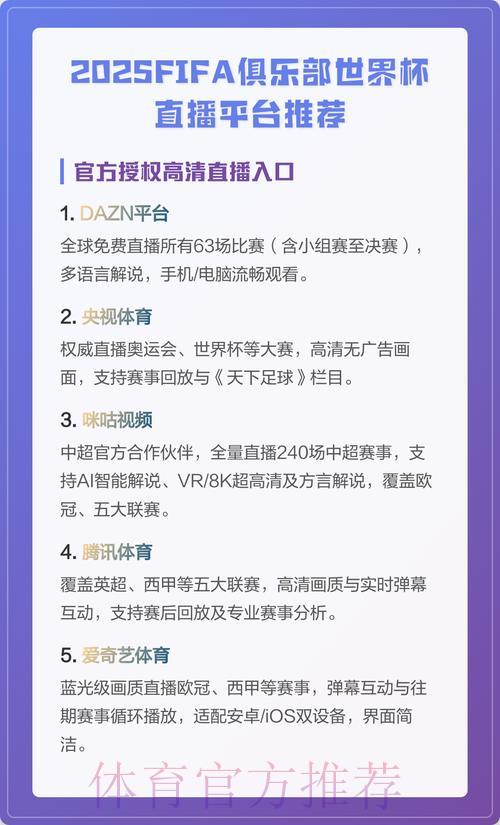 世界杯高清直播免费观看平台精选推荐 世界杯高清直播免费观看平台精选推荐